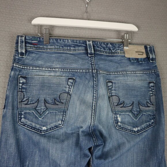 Diesel Shazor Mens bootcut Faded Jeans Vintage 34x34 Made in Italy - Picture 7 of 8